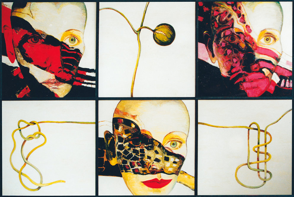 "Fine in Projektion und Clematis", Öl/LW, je 100x100