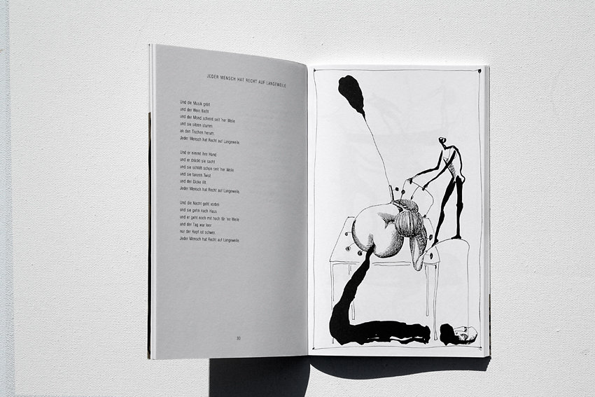 “Tagebuchtage“, Zeichnungen zu Gedichten von Anemone Laztina, Edition Galrev, Berlin 1992